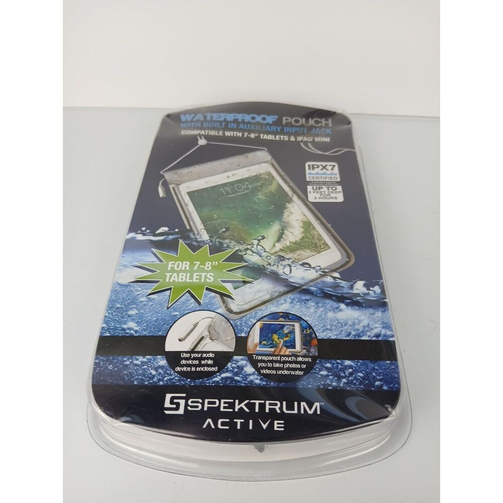 Spektrum Active Waterproof Pouch w/ built in aux input jack comp.w/7-8" Tab&ipad